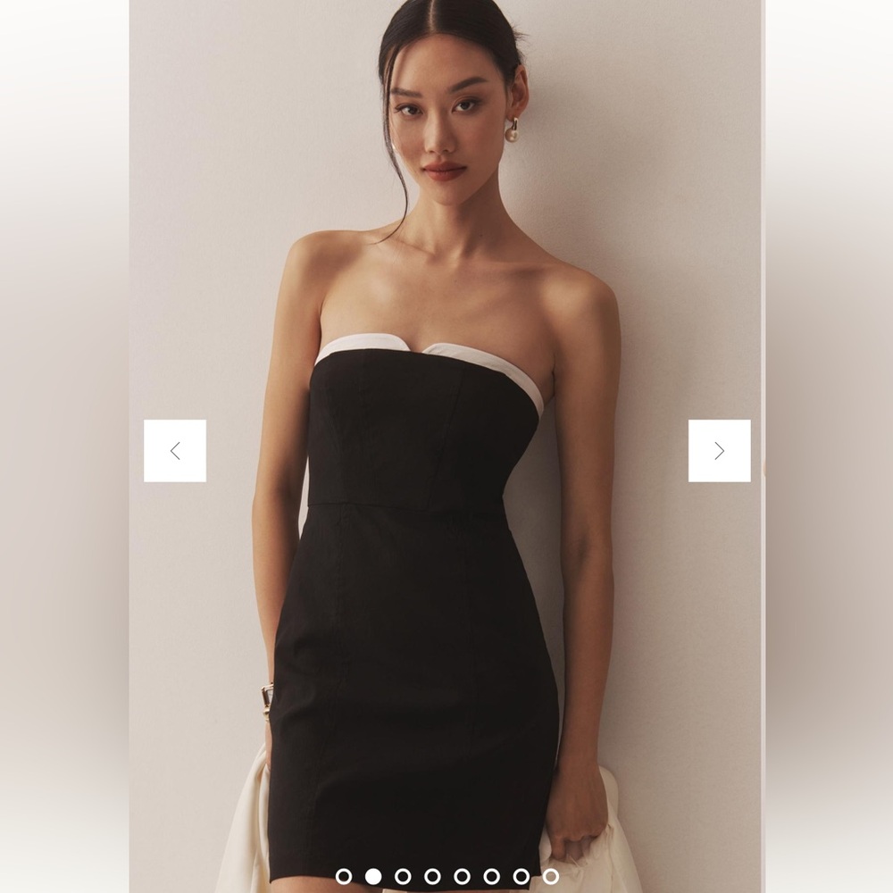 Maeve Black and White Mini Dress